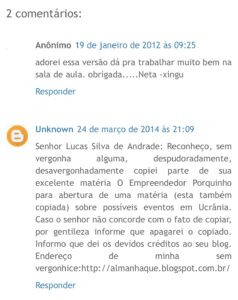 comentários do artigo o empreendedor porquinho de 2011